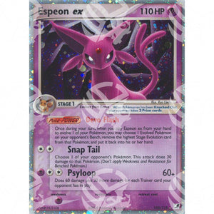 EX Forze Segrete - Espeon ex - Holo Rare 102/115 - Warcard - EX Forze Segrete - Espeon ex - Holo Rare 102/115 i prezzi più bassi sul mercato, solo da www.warcardshop.com! Carte singole, box, buste e mazzi.