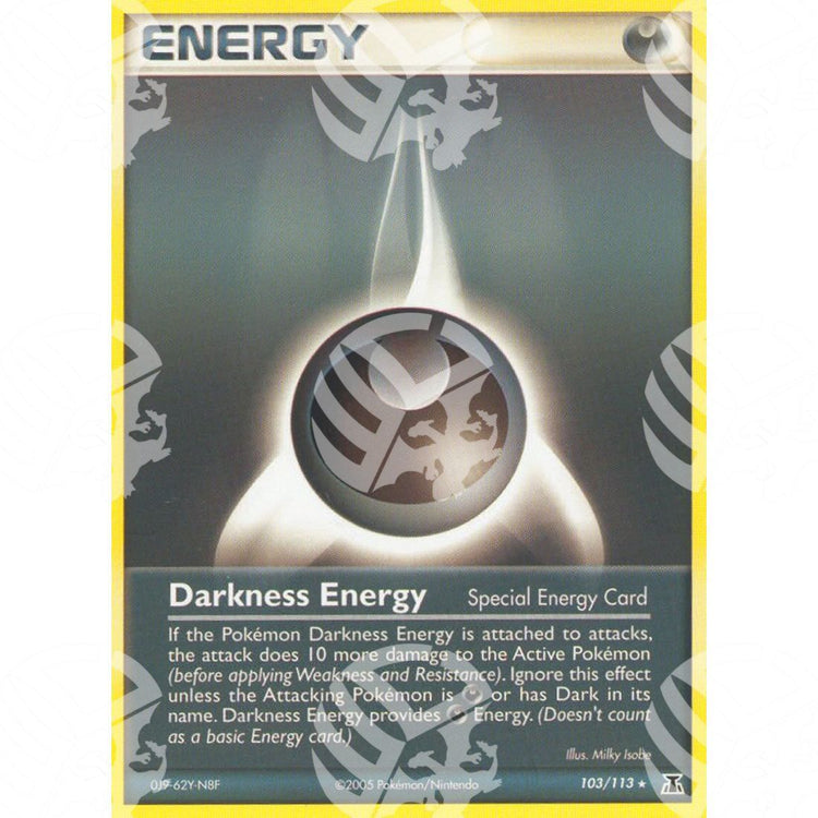 EX Specie Delta - Darkness Energy - 103/113 - Warcard - EX Specie Delta - Darkness Energy - 103/113 i prezzi più bassi sul mercato, solo da www.warcardshop.com! Carte singole, box, buste e mazzi.