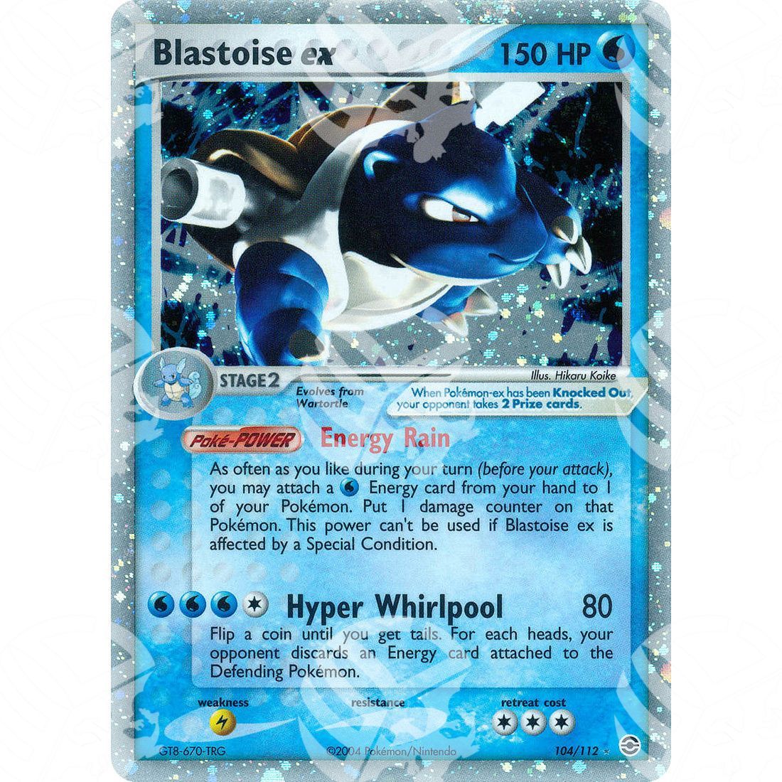 EX RossoFuoco e VerdeFoglia - Blastoise ex - Holo Rare 104/112 - Warcard - EX RossoFuoco e VerdeFoglia - Blastoise ex - Holo Rare 104/112 i prezzi più bassi sul mercato, solo da www.warcardshop.com! Carte singole, box, buste e mazzi.