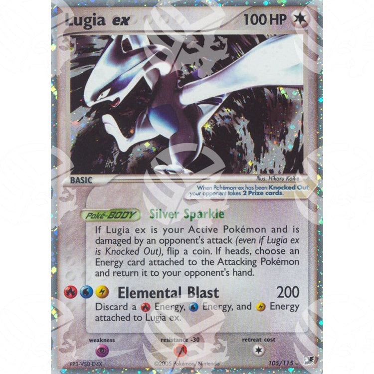 EX Forze Segrete - Lugia ex - Holo Rare | 105/115 - Warcard - EX Forze Segrete - Lugia ex - Holo Rare | 105/115 i prezzi più bassi sul mercato, solo da www.warcardshop.com! Carte singole, box, buste e mazzi.