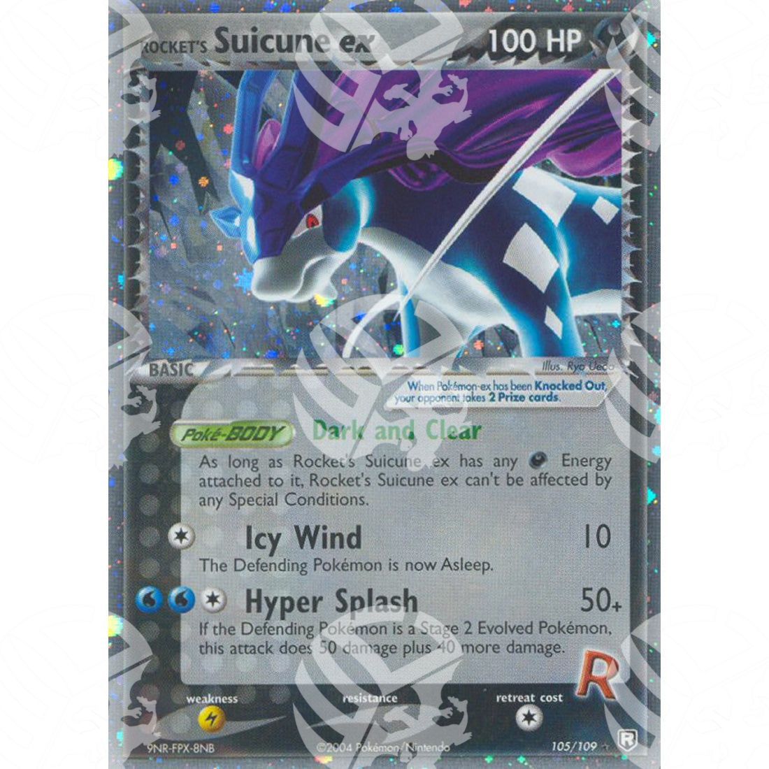 EX Team Rocket Returns - Rocket's Suicune ex - Holo Rare 105/109 - Warcard - EX Team Rocket Returns - Rocket's Suicune ex - Holo Rare 105/109 i prezzi più bassi sul mercato, solo da www.warcardshop.com! Carte singole, box, buste e mazzi.