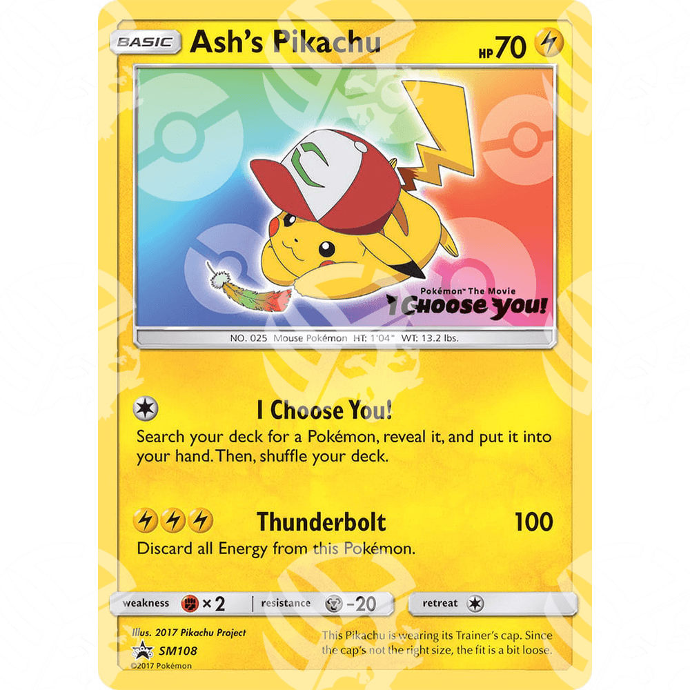 Black Star Promos - SM - Ash's Pikachu - Non Holo Promo SM108 - Warcard - Black Star Promos - SM - Ash's Pikachu - Non Holo Promo SM108 i prezzi più bassi sul mercato, solo da www.warcardshop.com! Carte singole, box, buste e mazzi.