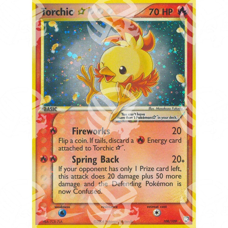 EX Team Rocket Returns - Torchic ☆ - Shiny Holo Rare 108/109 - Warcard - EX Team Rocket Returns - Torchic ☆ - Shiny Holo Rare 108/109 i prezzi più bassi sul mercato, solo da www.warcardshop.com! Carte singole, box, buste e mazzi.