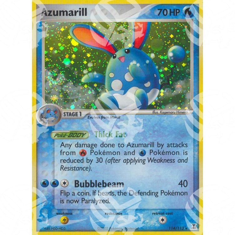 EX Specie Delta - Azumarill - Secret Rare 114/113 - Warcard - EX Specie Delta - Azumarill - Secret Rare 114/113 i prezzi più bassi sul mercato, solo da www.warcardshop.com! Carte singole, box, buste e mazzi.