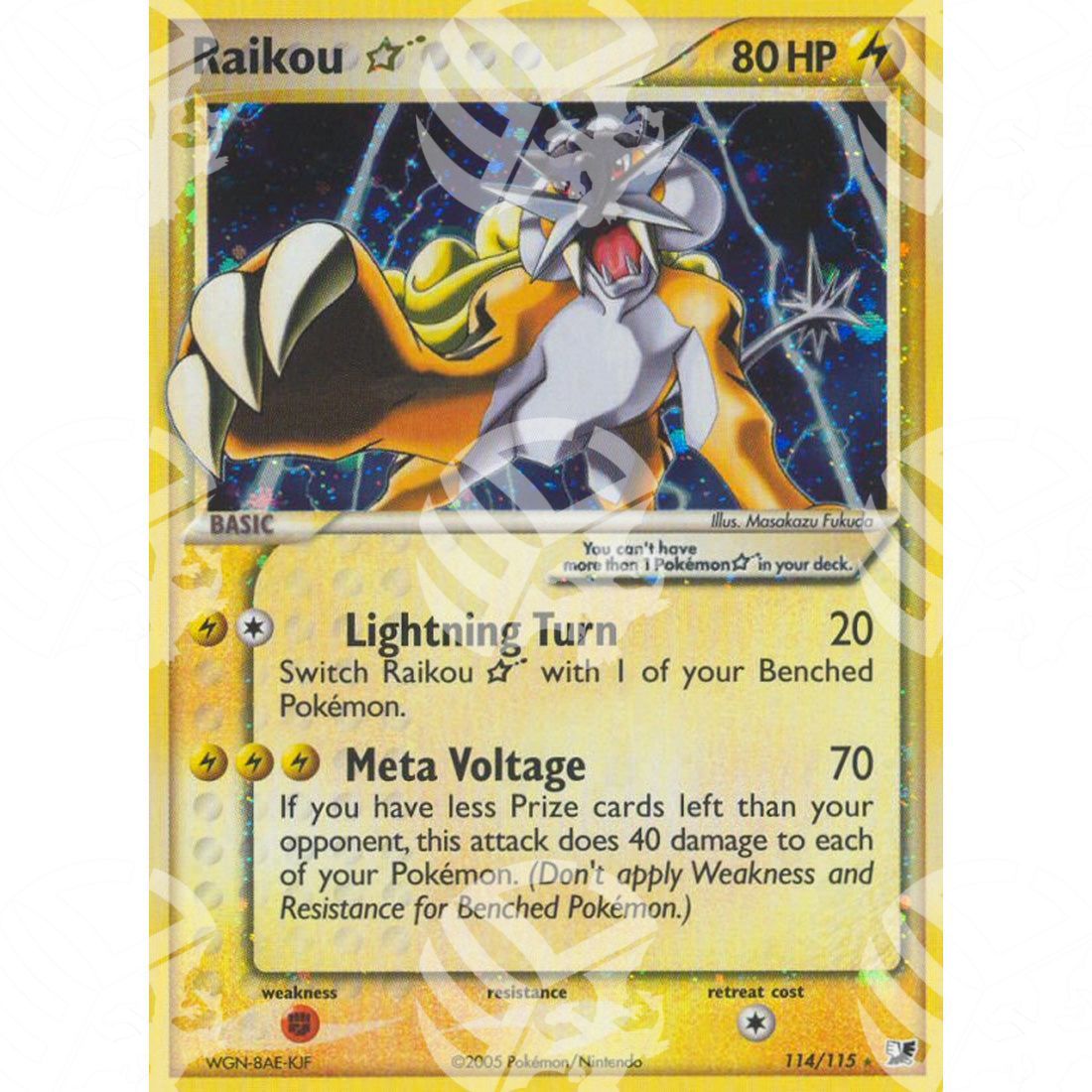 EX Forze Segrete - Raikou ☆ - Shiny Holo Rare 114/115 - Warcard - EX Forze Segrete - Raikou ☆ - Shiny Holo Rare 114/115 i prezzi più bassi sul mercato, solo da www.warcardshop.com! Carte singole, box, buste e mazzi.