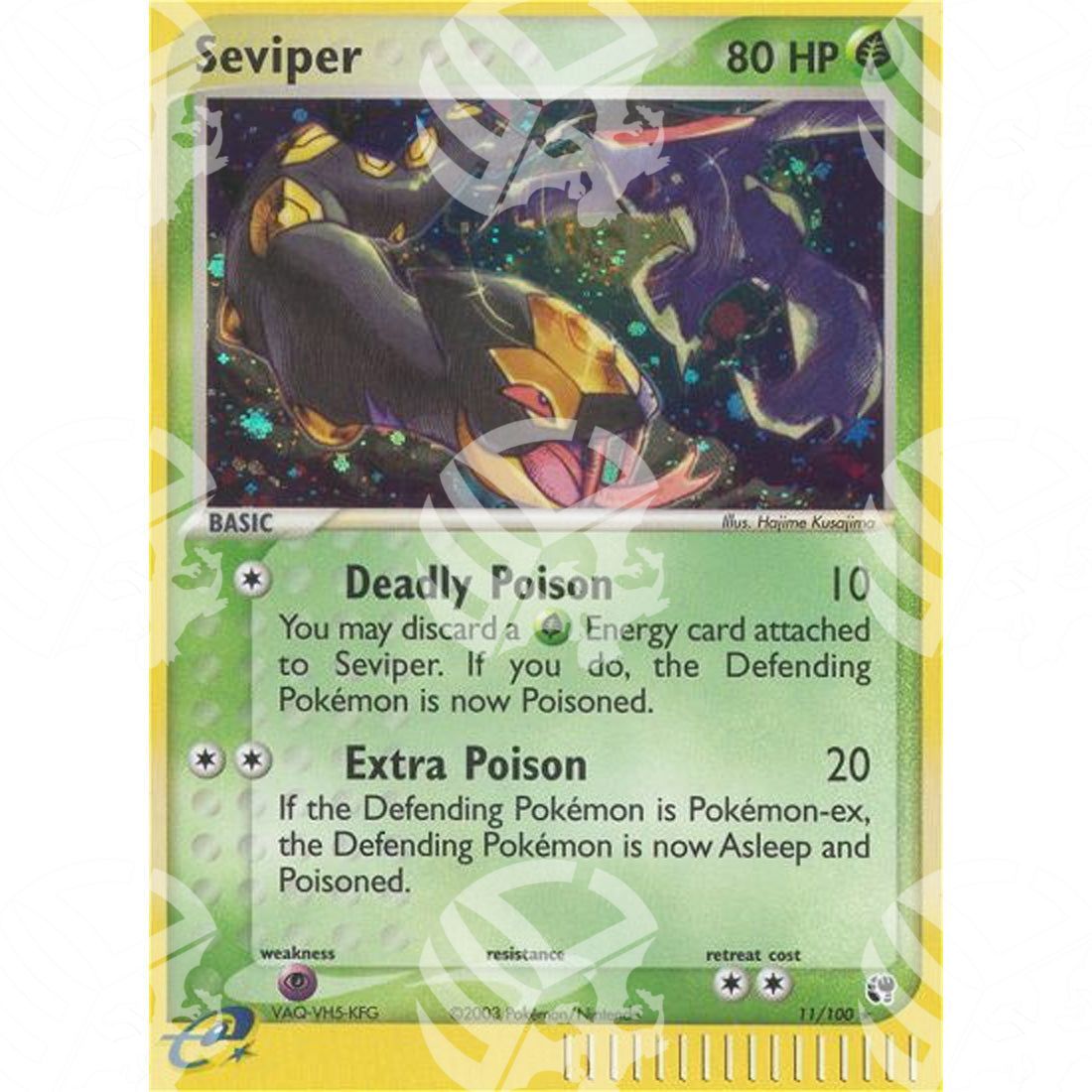 EX Tempesta Di Sabbia - Seviper - Holo Rare 11/100 - Warcard - EX Tempesta Di Sabbia - Seviper - Holo Rare 11/100 i prezzi più bassi sul mercato, solo da www.warcardshop.com! Carte singole, box, buste e mazzi.