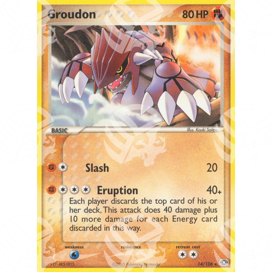 EX Smeraldo - Groudon - 14/106 - Warcard - EX Smeraldo - Groudon - 14/106 i prezzi più bassi sul mercato, solo da www.warcardshop.com! Carte singole, box, buste e mazzi.