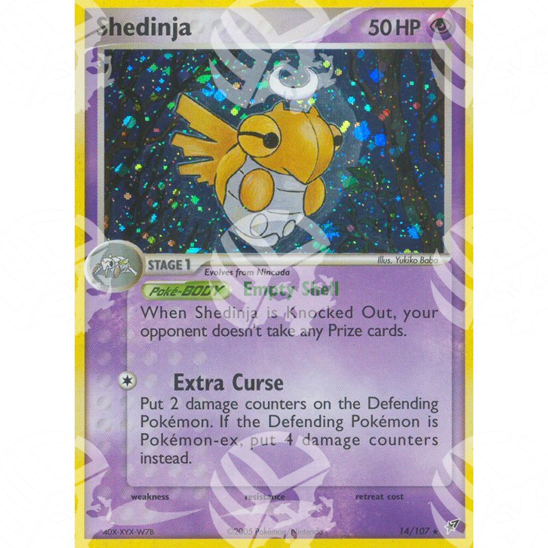 EX Deoxys - Shedinja - Holo Rare 14/107 - Warcard - EX Deoxys - Shedinja - Holo Rare 14/107 i prezzi più bassi sul mercato, solo da www.warcardshop.com! Carte singole, box, buste e mazzi.