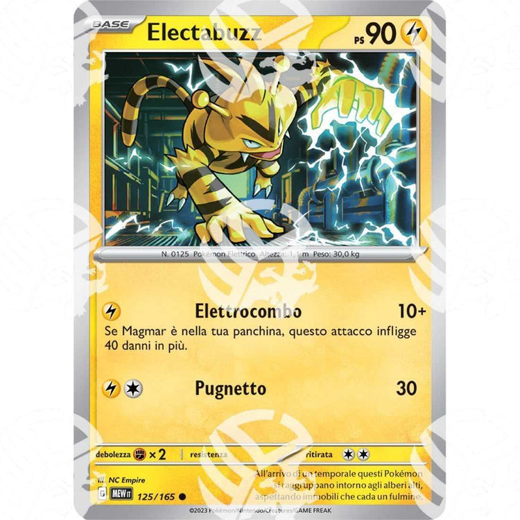 151 - Electabuzz - 125/165 - Warcard - 151 - Electabuzz - 125/165 i prezzi più bassi sul mercato, solo da www.warcardshop.com! Carte singole, box, buste e mazzi.