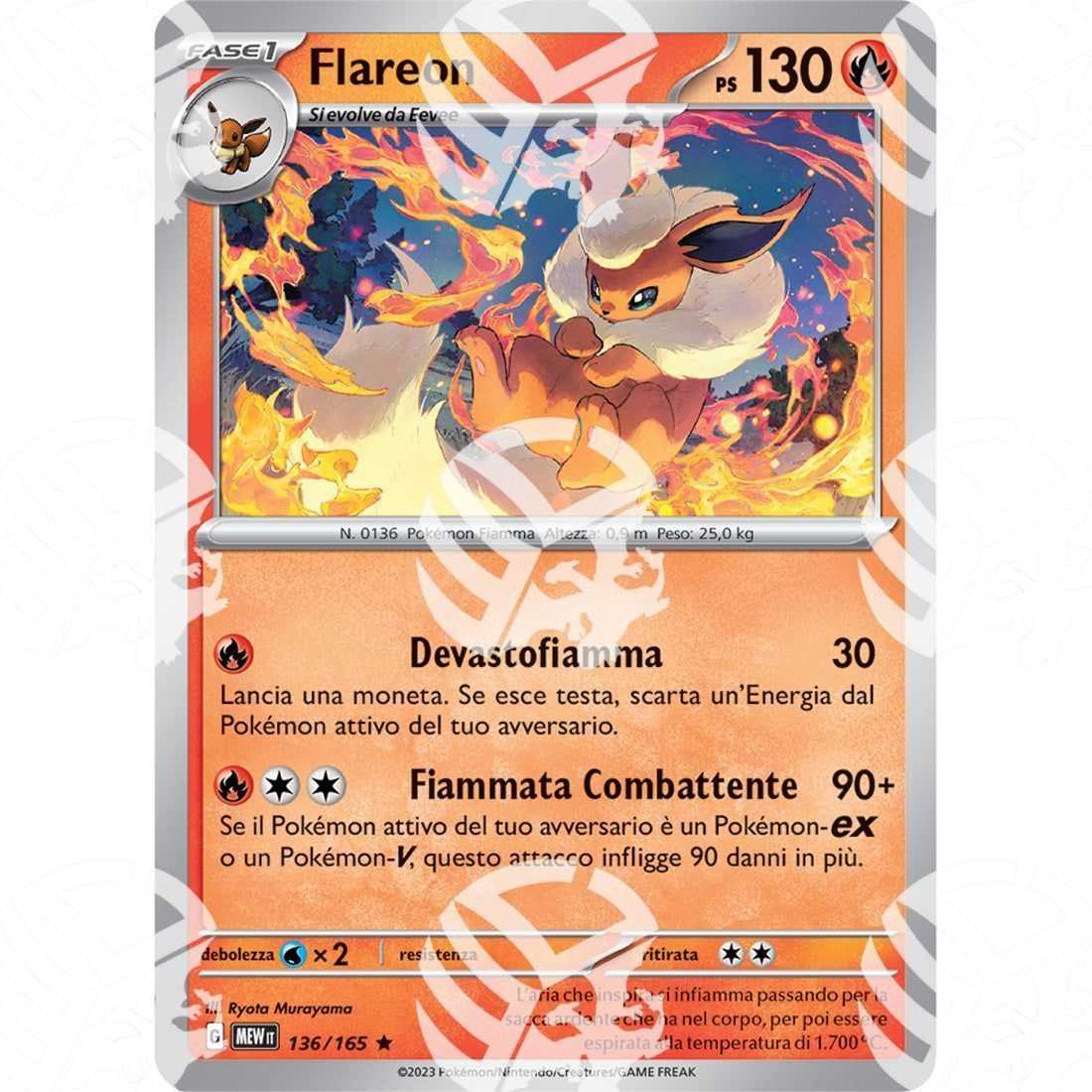 151 - Flareon - Holo Rare 136/165 - Warcard - 151 - Flareon - Holo Rare 136/165 i prezzi più bassi sul mercato, solo da www.warcardshop.com! Carte singole, box, buste e mazzi.