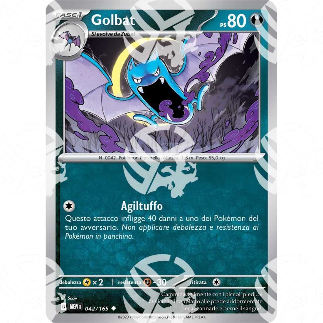 151 - Golbat - 042/165 - Warcard - 151 - Golbat - 042/165 i prezzi più bassi sul mercato, solo da www.warcardshop.com! Carte singole, box, buste e mazzi.