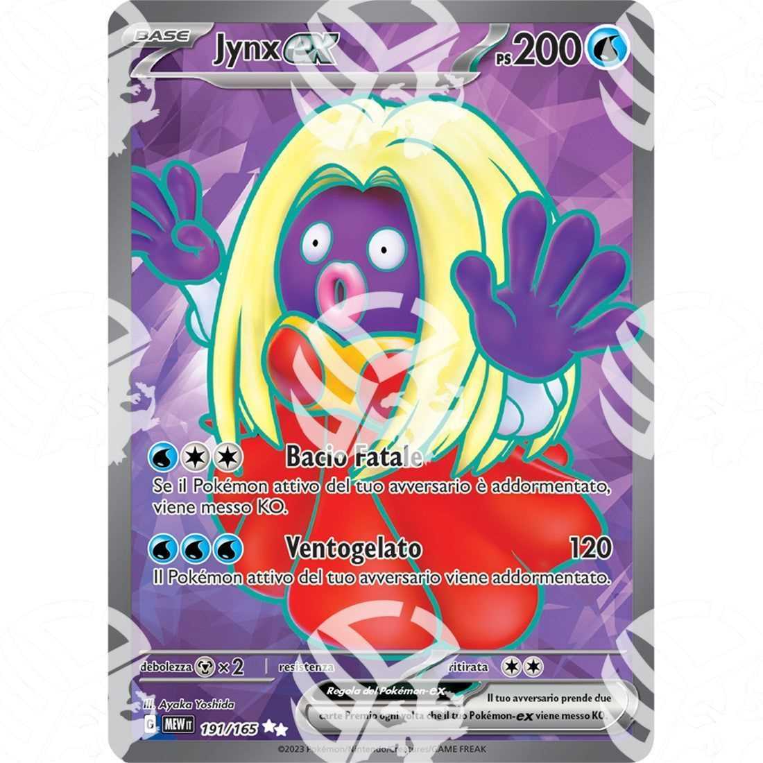 151 - Jynx ex - Full Art | 191/165 - Warcard - 151 - Jynx ex - Full Art | 191/165 i prezzi più bassi sul mercato, solo da www.warcardshop.com! Carte singole, box, buste e mazzi.