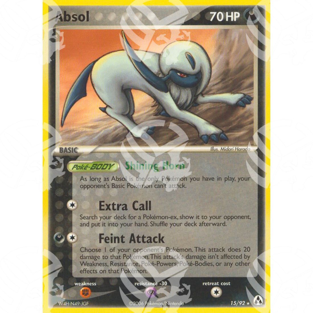 EX La Leggenda di Mew - Absol - 15/92 - Warcard - EX La Leggenda di Mew - Absol - 15/92 i prezzi più bassi sul mercato, solo da www.warcardshop.com! Carte singole, box, buste e mazzi.