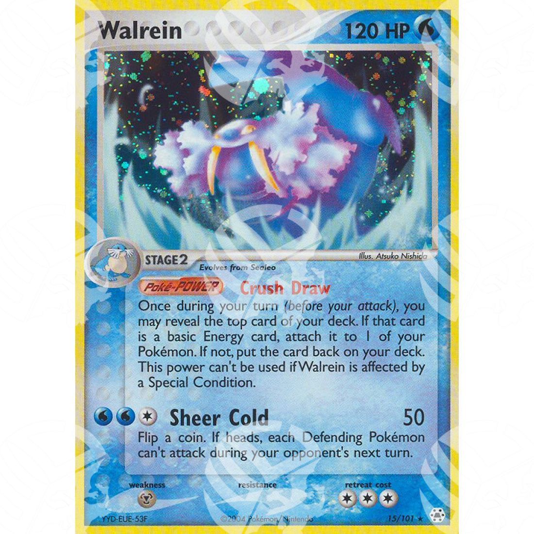 EX Leggende Nascoste - Walrein - Holo Rare 15/101 - Warcard - EX Leggende Nascoste - Walrein - Holo Rare 15/101 i prezzi più bassi sul mercato, solo da www.warcardshop.com! Carte singole, box, buste e mazzi.