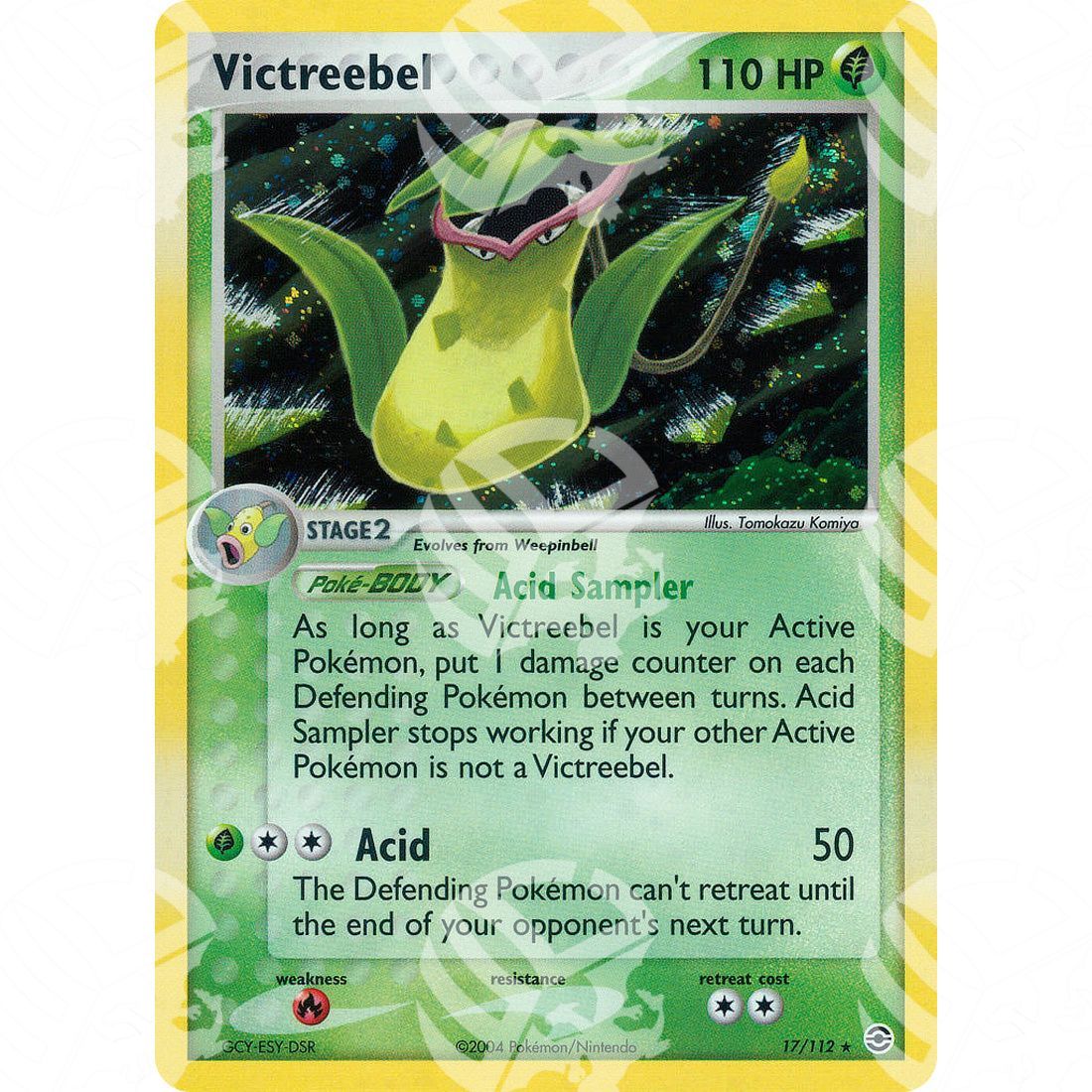 EX RossoFuoco e VerdeFoglia - Victreebel - Holo Rare 17/112 - Warcard - EX RossoFuoco e VerdeFoglia - Victreebel - Holo Rare 17/112 i prezzi più bassi sul mercato, solo da www.warcardshop.com! Carte singole, box, buste e mazzi.