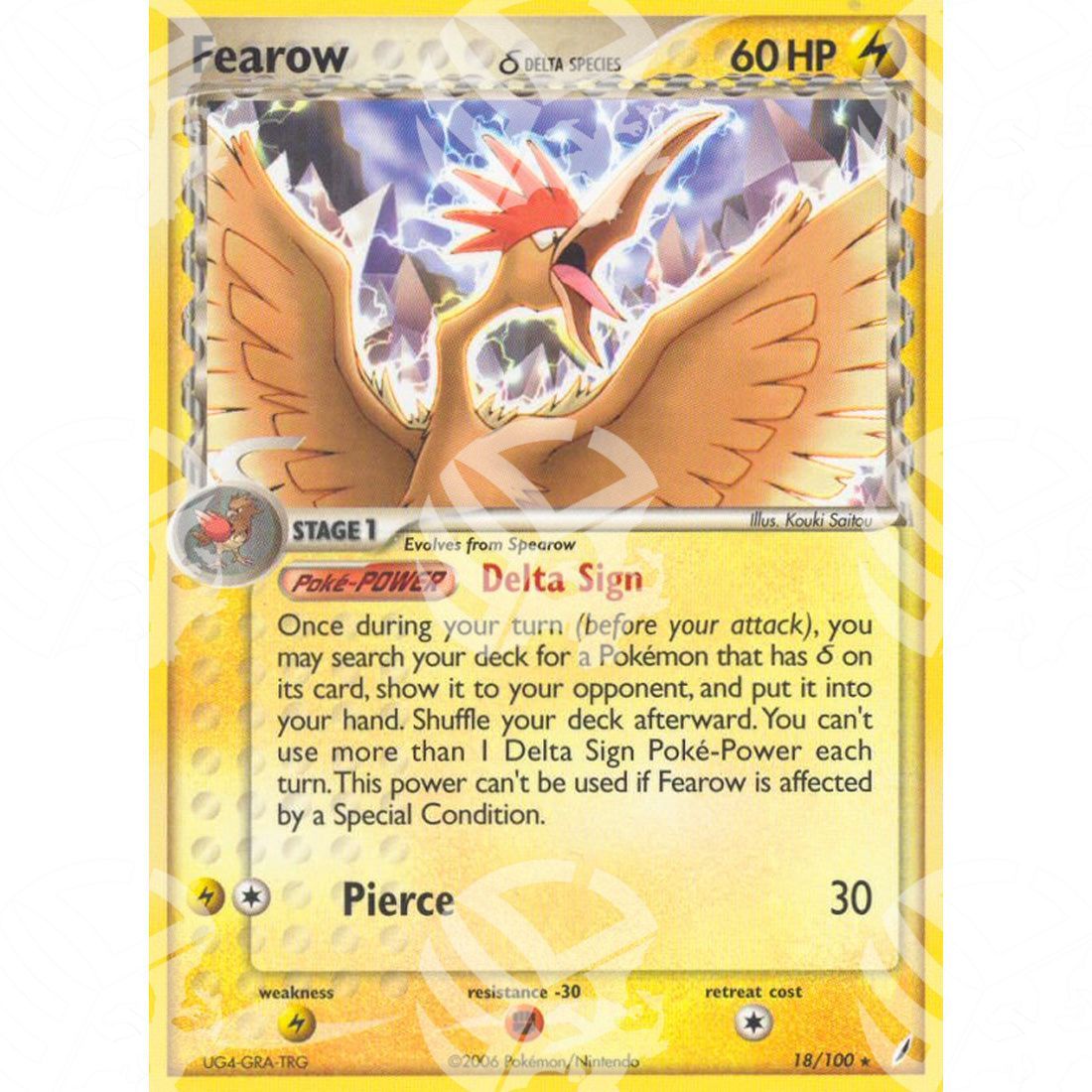 EX Guardiani dei Cristalli - Fearow δ - 18/100 - Warcard - EX Guardiani dei Cristalli - Fearow δ - 18/100 i prezzi più bassi sul mercato, solo da www.warcardshop.com! Carte singole, box, buste e mazzi.