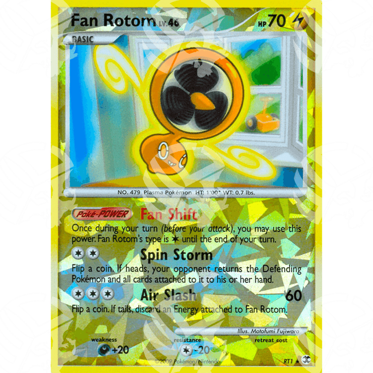 L'Ascesa dei Rivali - Fan Rotom - Holo Rare RT1 - Warcard - L'Ascesa dei Rivali - Fan Rotom - Holo Rare RT1 i prezzi più bassi sul mercato, solo da www.warcardshop.com! Carte singole, box, buste e mazzi.