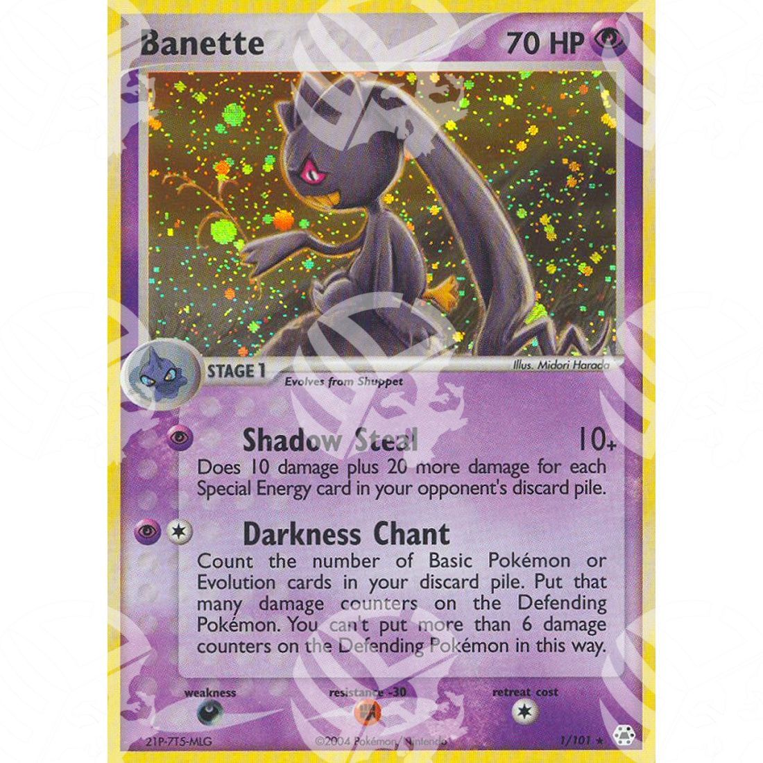 EX Leggende Nascoste - Banette - Holo Rare 1/101 - Warcard - EX Leggende Nascoste - Banette - Holo Rare 1/101 i prezzi più bassi sul mercato, solo da www.warcardshop.com! Carte singole, box, buste e mazzi.