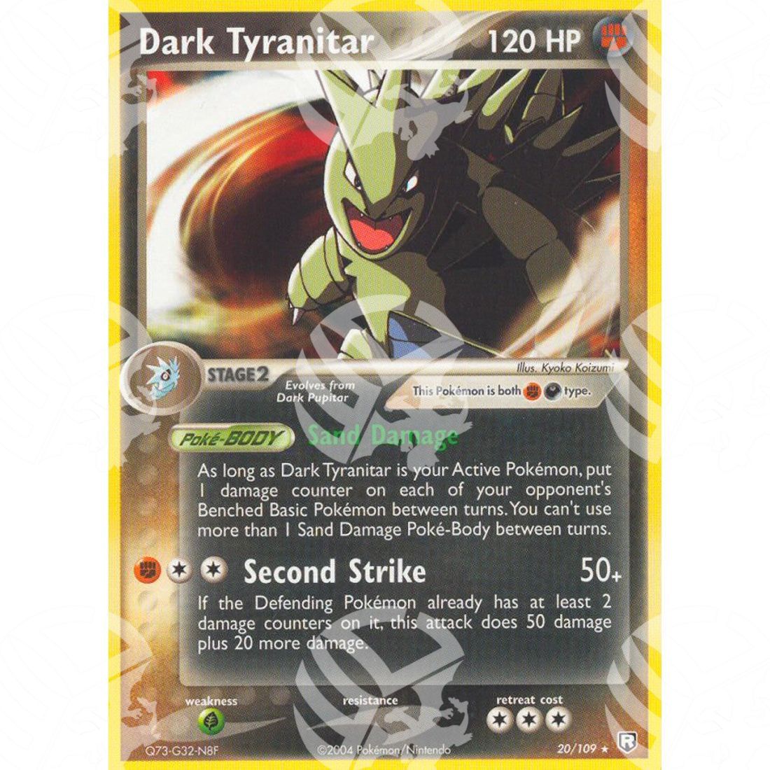 EX Team Rocket Returns - Dark Tyranitar - 20/109 - Warcard - EX Team Rocket Returns - Dark Tyranitar - 20/109 i prezzi più bassi sul mercato, solo da www.warcardshop.com! Carte singole, box, buste e mazzi.