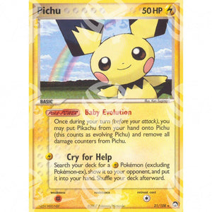 EX Power Keepers - Pichu - 21/108 - Warcard - EX Power Keepers - Pichu - 21/108 i prezzi più bassi sul mercato, solo da www.warcardshop.com! Carte singole, box, buste e mazzi.