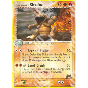 EX Team Magma vs Team Idro - Team Magma's Rhydon - 22/95 - Warcard - EX Team Magma vs Team Idro - Team Magma's Rhydon - 22/95 i prezzi più bassi sul mercato, solo da www.warcardshop.com! Carte singole, box, buste e mazzi.