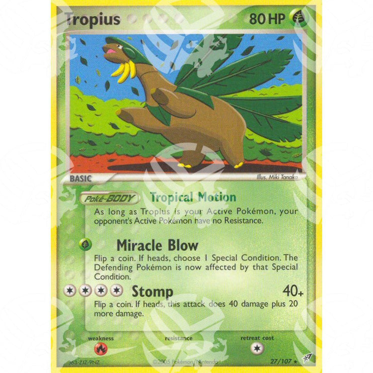 EX Deoxys - Tropius - 27/107 - Warcard - EX Deoxys - Tropius - 27/107 i prezzi più bassi sul mercato, solo da www.warcardshop.com! Carte singole, box, buste e mazzi.