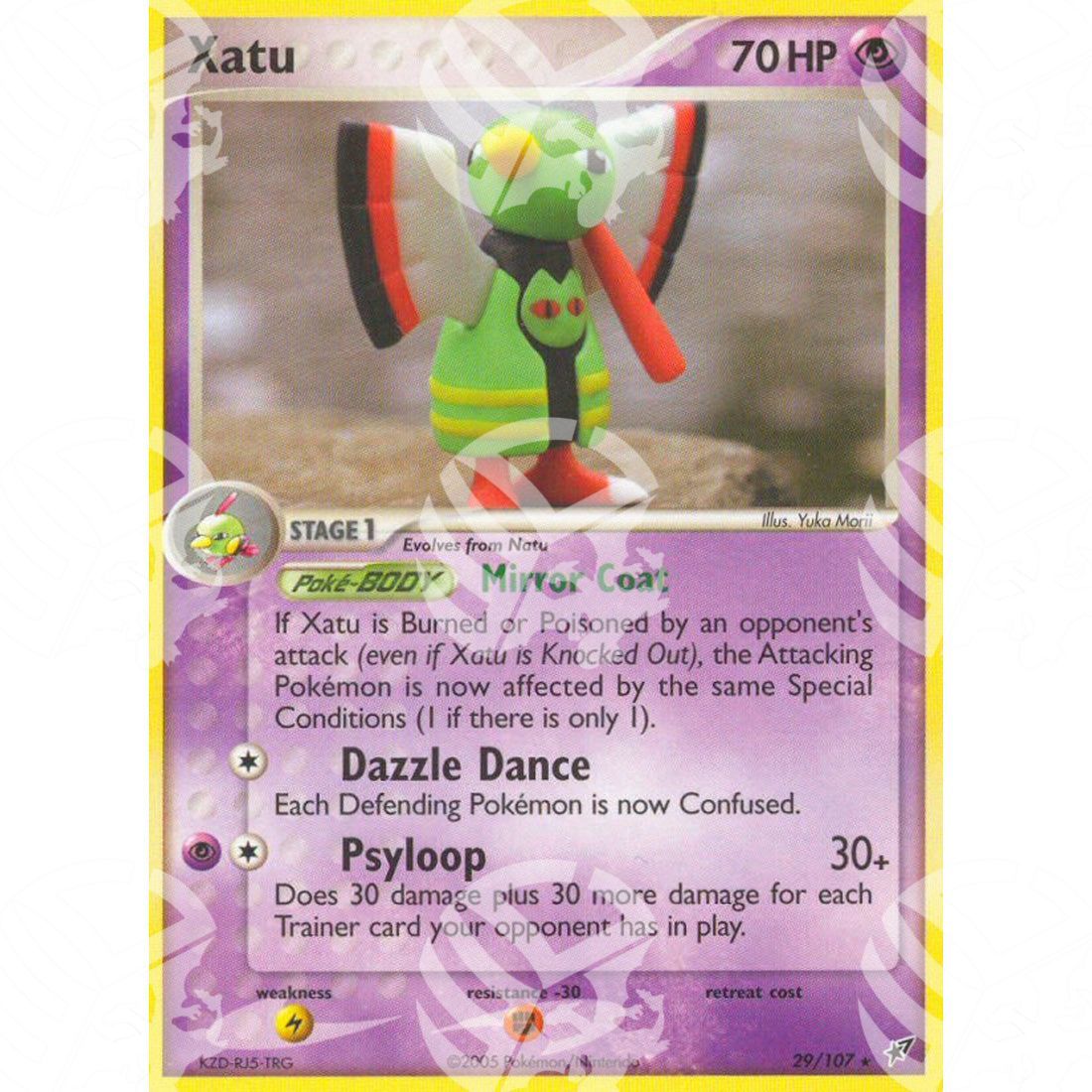 EX Deoxys - Xatu - 29/107 - Warcard - EX Deoxys - Xatu - 29/107 i prezzi più bassi sul mercato, solo da www.warcardshop.com! Carte singole, box, buste e mazzi.