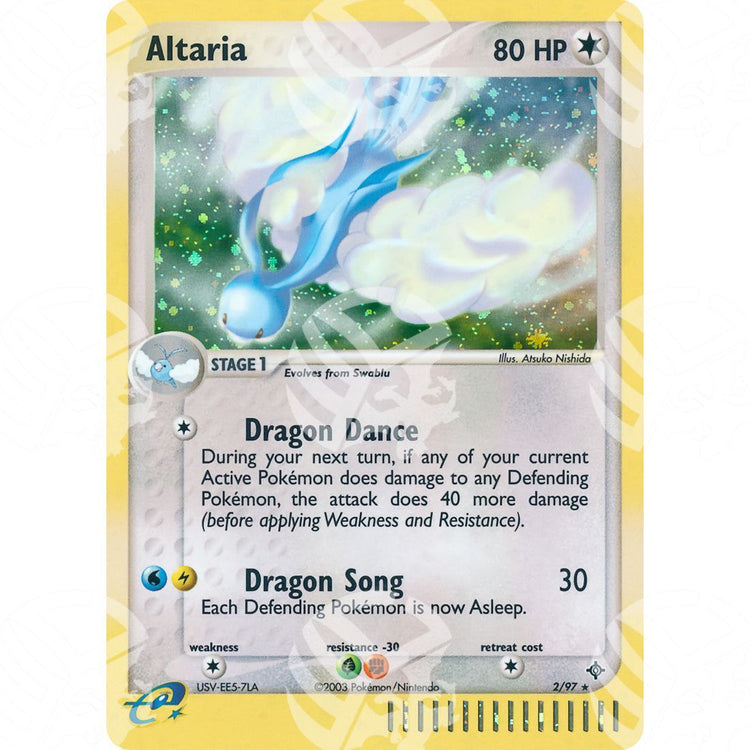 EX Drago - Altaria - Holo Rare 2/97 - Warcard - EX Drago - Altaria - Holo Rare 2/97 i prezzi più bassi sul mercato, solo da www.warcardshop.com! Carte singole, box, buste e mazzi.