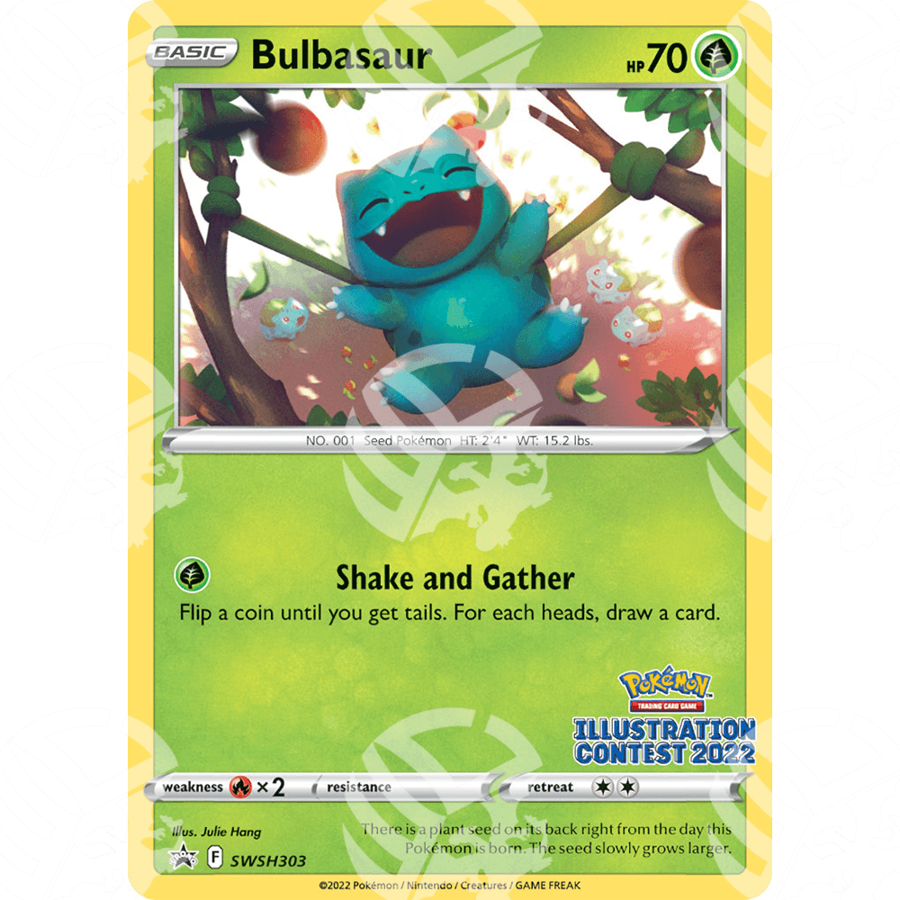 Black Star Promos - SWSH - Bulbasaur - Illustration Contest 2022 | SWSH303 - Warcard - Black Star Promos - SWSH - Bulbasaur - Illustration Contest 2022 | SWSH303 i prezzi più bassi sul mercato, solo da www.warcardshop.com! Carte singole, box, buste e mazzi.