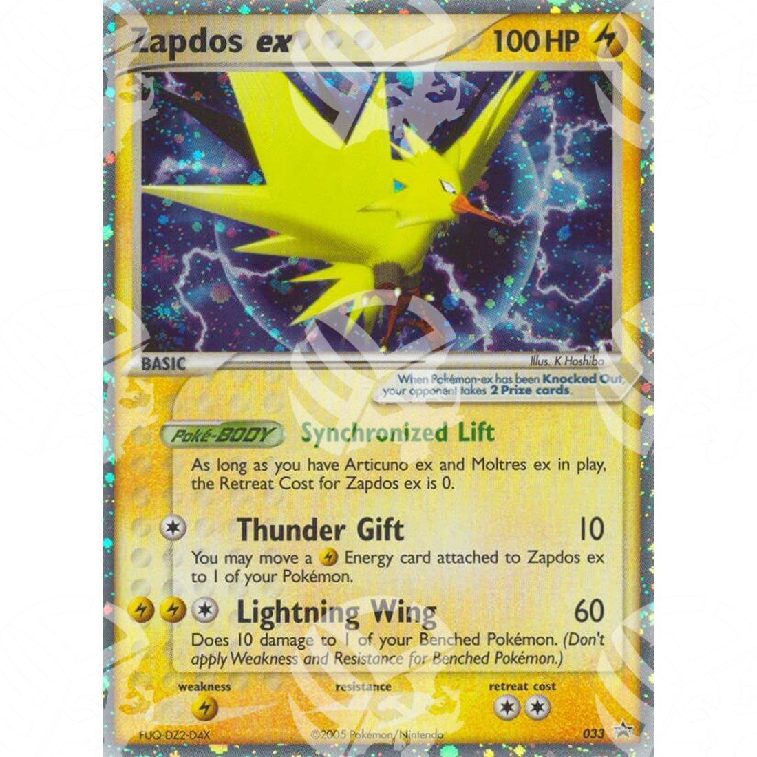 Nintendo Black Star Promos - Zapdos ex - Holo Promo 33 - Warcard - Nintendo Black Star Promos - Zapdos ex - Holo Promo 33 i prezzi più bassi sul mercato, solo da www.warcardshop.com! Carte singole, box, buste e mazzi.