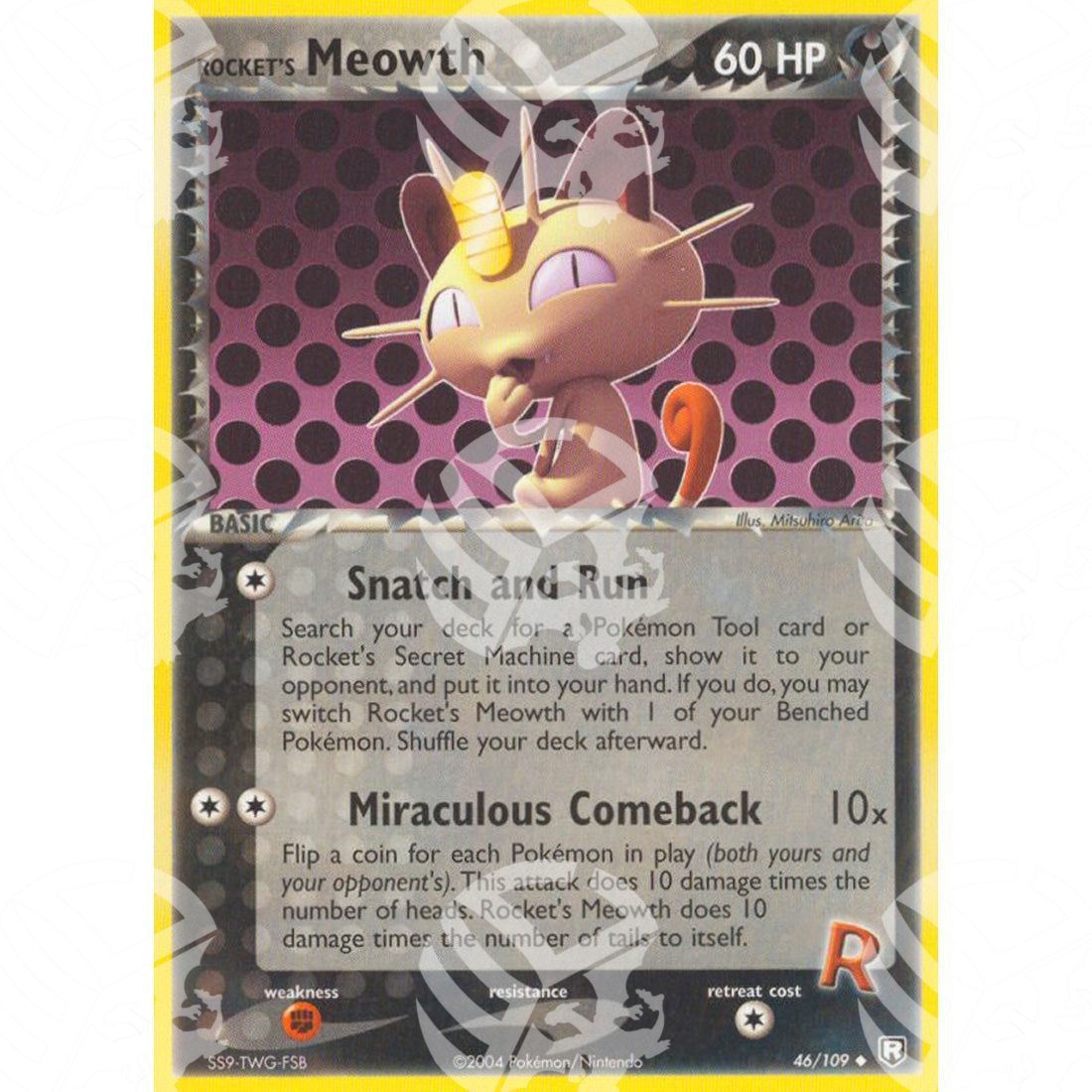 EX Team Rocket Returns - Rocket's Meowth - 46/109 - Warcard - EX Team Rocket Returns - Rocket's Meowth - 46/109 i prezzi più bassi sul mercato, solo da www.warcardshop.com! Carte singole, box, buste e mazzi.