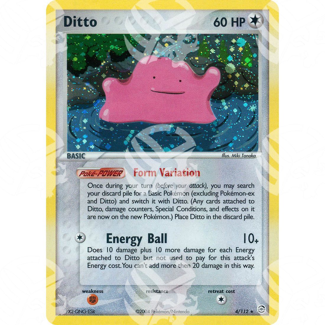 EX RossoFuoco e VerdeFoglia - Ditto - Holo Rare 4/112 - Warcard - EX RossoFuoco e VerdeFoglia - Ditto - Holo Rare 4/112 i prezzi più bassi sul mercato, solo da www.warcardshop.com! Carte singole, box, buste e mazzi.