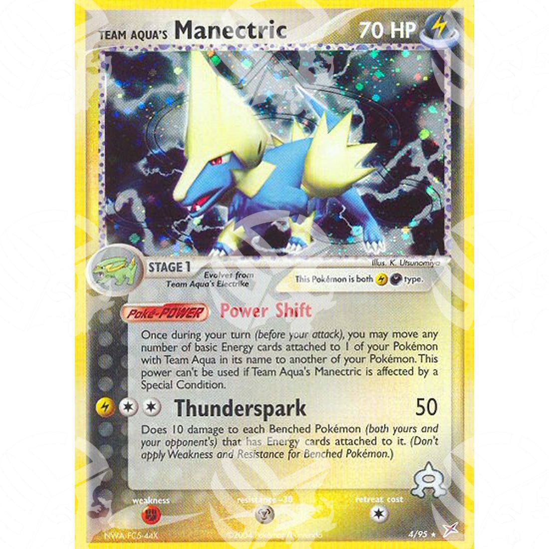 EX Team Magma vs Team Idro - Team Aqua's Manectric - Holo Rare 4/95 - Warcard - EX Team Magma vs Team Idro - Team Aqua's Manectric - Holo Rare 4/95 i prezzi più bassi sul mercato, solo da www.warcardshop.com! Carte singole, box, buste e mazzi.