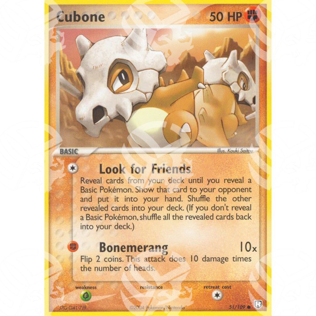 EX Team Rocket Returns - Cubone - 51/109 - Warcard - EX Team Rocket Returns - Cubone - 51/109 i prezzi più bassi sul mercato, solo da www.warcardshop.com! Carte singole, box, buste e mazzi.