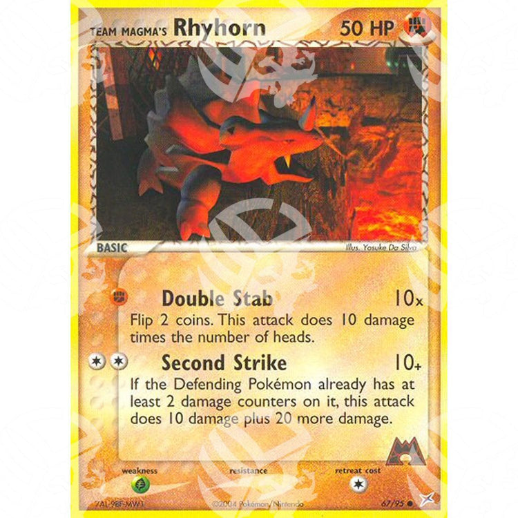 EX Team Magma vs Team Idro - Team Magma's Rhyhorn - 67/95 - Warcard - EX Team Magma vs Team Idro - Team Magma's Rhyhorn - 67/95 i prezzi più bassi sul mercato, solo da www.warcardshop.com! Carte singole, box, buste e mazzi.