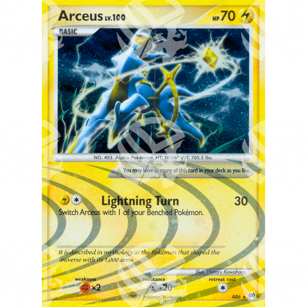 Platino Arceus - Arceus - Holo Rare AR6 - Warcard - Platino Arceus - Arceus - Holo Rare AR6 i prezzi più bassi sul mercato, solo da www.warcardshop.com! Carte singole, box, buste e mazzi.