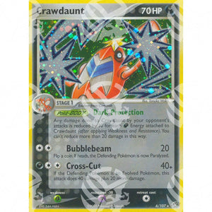 EX Deoxys - Crawdaunt - Holo Rare 6/107 - Warcard - EX Deoxys - Crawdaunt - Holo Rare 6/107 i prezzi più bassi sul mercato, solo da www.warcardshop.com! Carte singole, box, buste e mazzi.