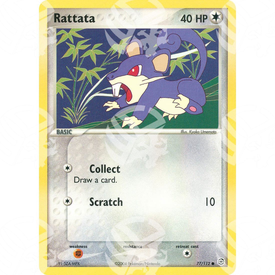 EX RossoFuoco e VerdeFoglia - Rattata - 77/112 - Warcard - EX RossoFuoco e VerdeFoglia - Rattata - 77/112 i prezzi più bassi sul mercato, solo da www.warcardshop.com! Carte singole, box, buste e mazzi.