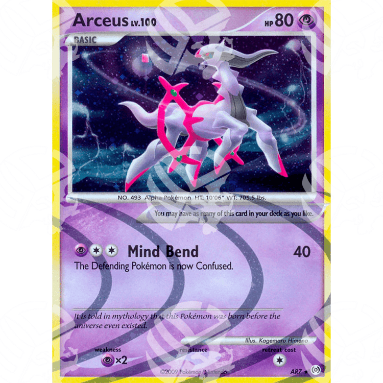 Platino Arceus - Arceus - Holo Rare AR7 - Warcard - Platino Arceus - Arceus - Holo Rare AR7 i prezzi più bassi sul mercato, solo da www.warcardshop.com! Carte singole, box, buste e mazzi.