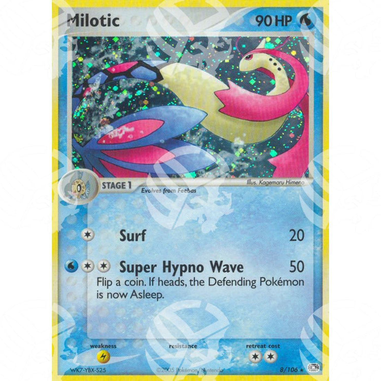 EX Smeraldo - Milotic - Holo Rare 8/106 - Warcard - EX Smeraldo - Milotic - Holo Rare 8/106 i prezzi più bassi sul mercato, solo da www.warcardshop.com! Carte singole, box, buste e mazzi.