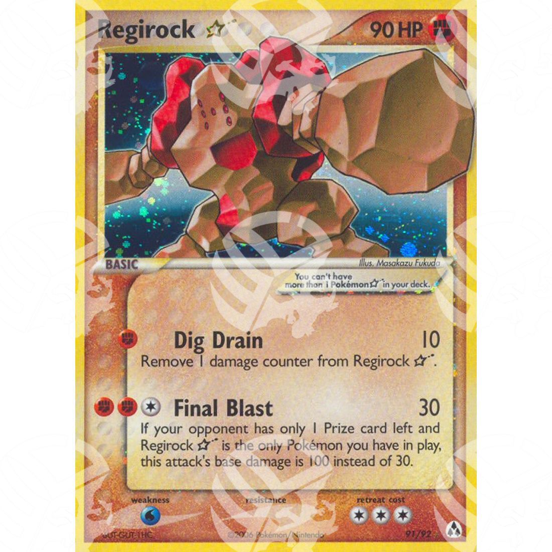 EX La Leggenda di Mew - Regirock ☆ - Holo Rare 91/92 - Warcard - EX La Leggenda di Mew - Regirock ☆ - Holo Rare 91/92 i prezzi più bassi sul mercato, solo da www.warcardshop.com! Carte singole, box, buste e mazzi.