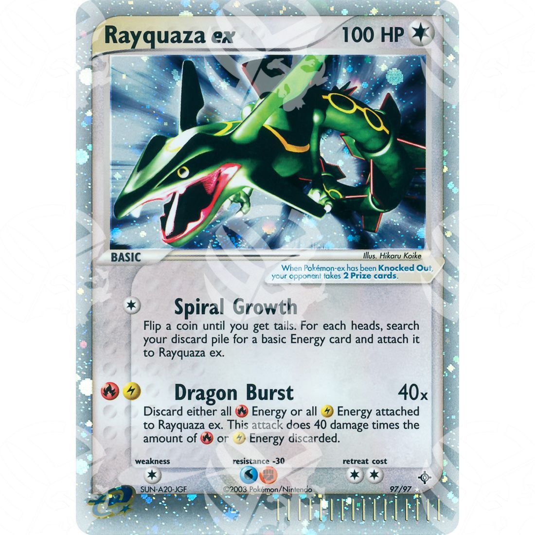 EX Drago - Rayquaza ex - Holo Rare 97/97 - Warcard - EX Drago - Rayquaza ex - Holo Rare 97/97 i prezzi più bassi sul mercato, solo da www.warcardshop.com! Carte singole, box, buste e mazzi.