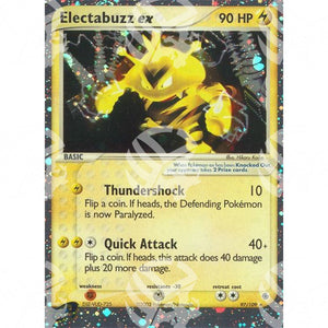 EX Rubino e Zaffiro - Electabuzz ex - Holo Rare 97/109 - Warcard - EX Rubino e Zaffiro - Electabuzz ex - Holo Rare 97/109 i prezzi più bassi sul mercato, solo da www.warcardshop.com! Carte singole, box, buste e mazzi.