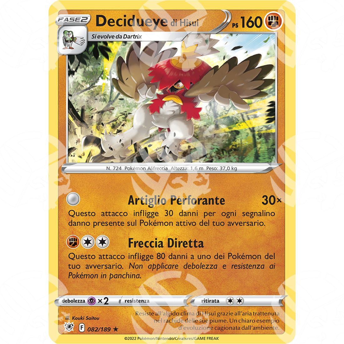 Lucentezza Siderale - Hisuian Decidueye - Holo Rare 082/189 - Warcard - Lucentezza Siderale - Hisuian Decidueye - Holo Rare 082/189 i prezzi più bassi sul mercato, solo da www.warcardshop.com! Carte singole, box, buste e mazzi.