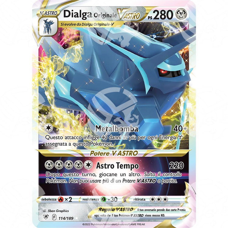 Lucentezza Siderale - Origin Forme Dialga VSTAR - Ultra Rare 114/189 - Warcard - Lucentezza Siderale - Origin Forme Dialga VSTAR - Ultra Rare 114/189 i prezzi più bassi sul mercato, solo da www.warcardshop.com! Carte singole, box, buste e mazzi.