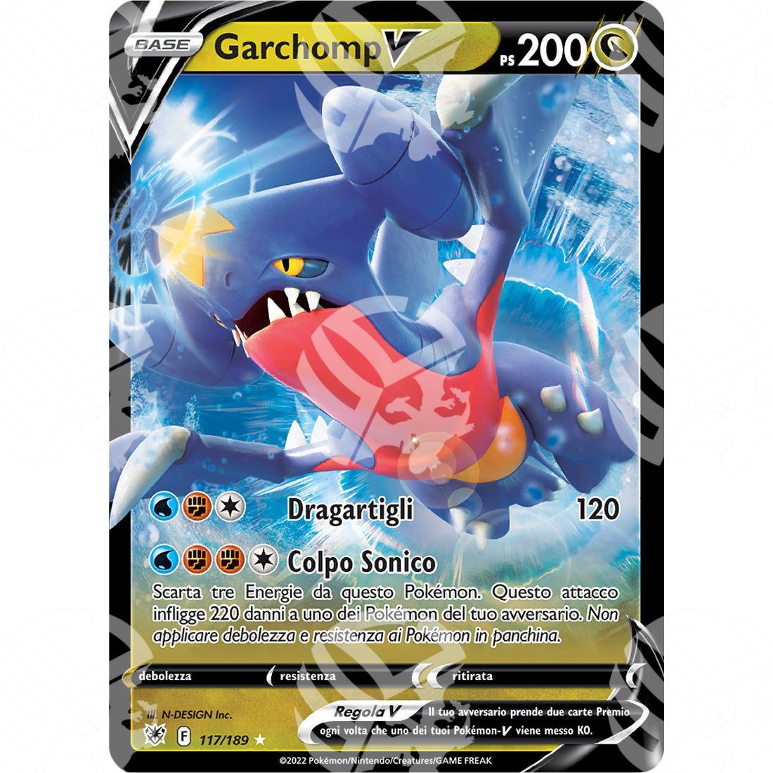 Lucentezza Siderale - Garchomp V - Ultra Rare 117/189 - Warcard - Lucentezza Siderale - Garchomp V - Ultra Rare 117/189 i prezzi più bassi sul mercato, solo da www.warcardshop.com! Carte singole, box, buste e mazzi.