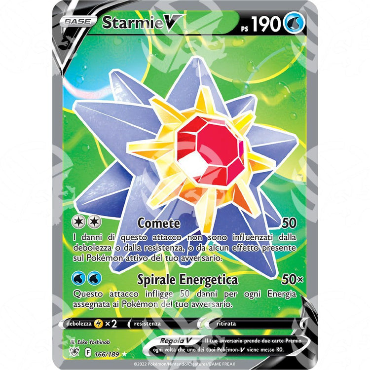 Lucentezza Siderale - Starmie V - Ultra Rare 166/189 - Warcard - Lucentezza Siderale - Starmie V - Ultra Rare 166/189 i prezzi più bassi sul mercato, solo da www.warcardshop.com! Carte singole, box, buste e mazzi.