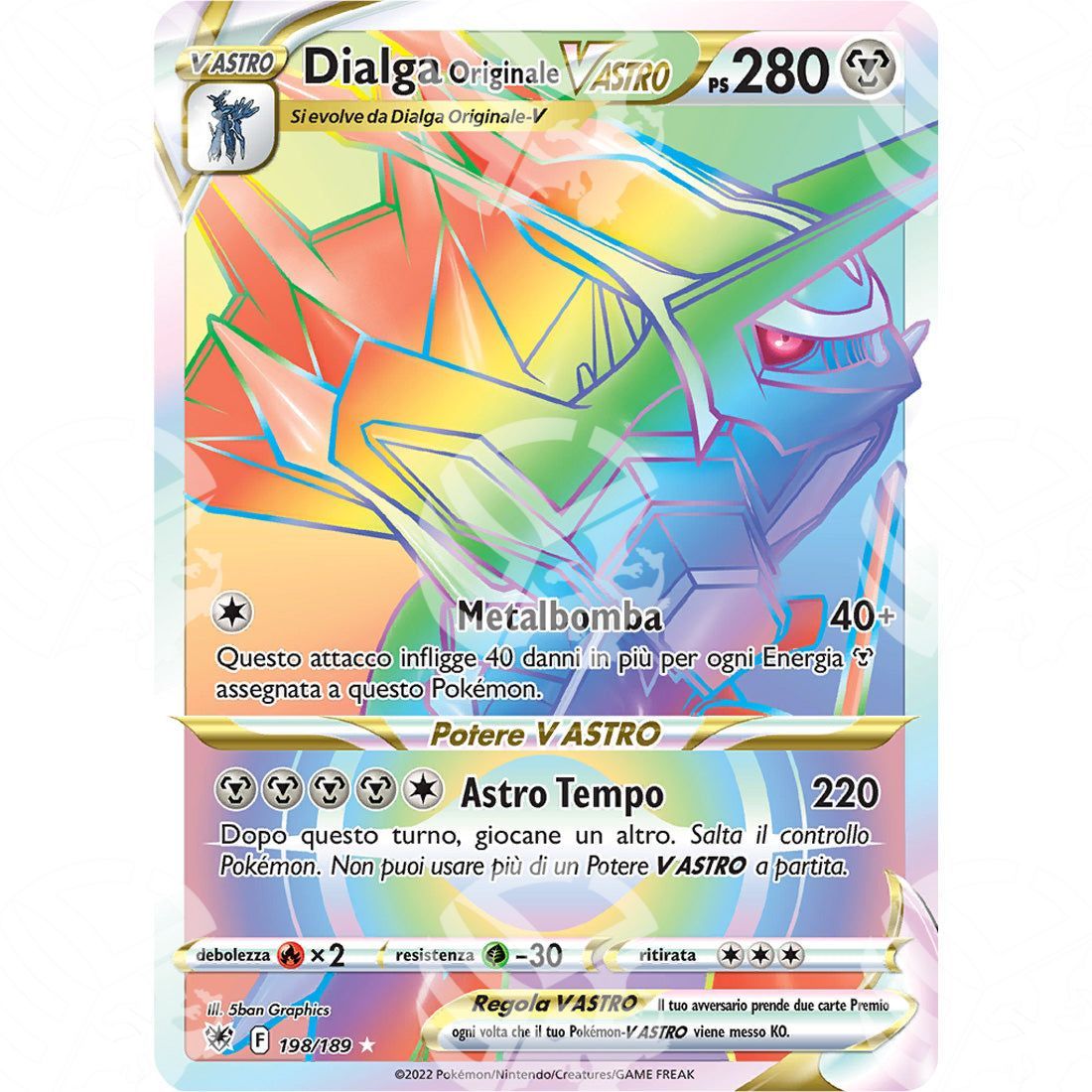 Lucentezza Siderale - Origin Forme Dialga VSTAR - Secret Rare 198/189 - Warcard - Lucentezza Siderale - Origin Forme Dialga VSTAR - Secret Rare 198/189 i prezzi più bassi sul mercato, solo da www.warcardshop.com! Carte singole, box, buste e mazzi.