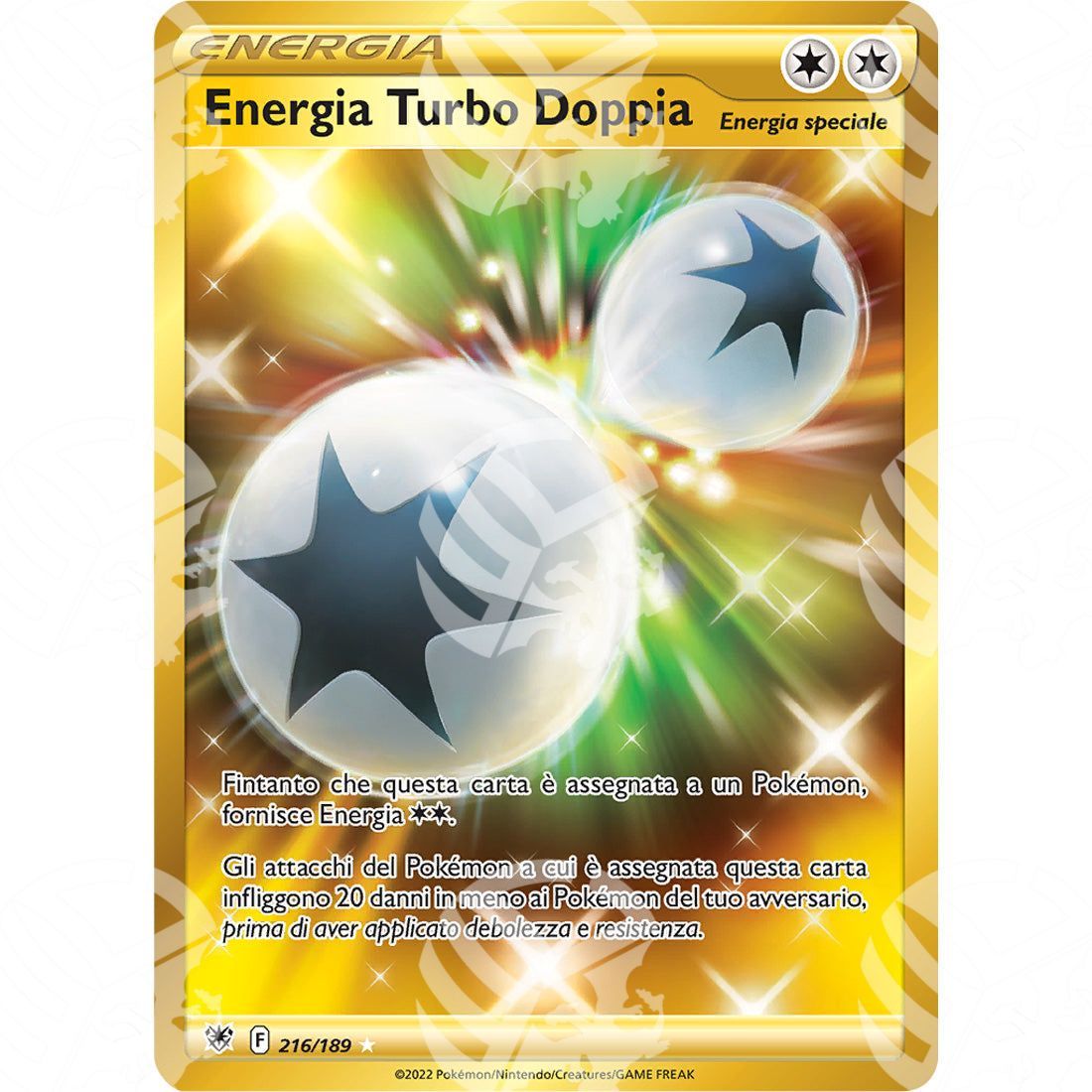 Lucentezza Siderale - Double Turbo Energy - Secret Rare 216/189 - Warcard - Lucentezza Siderale - Double Turbo Energy - Secret Rare 216/189 i prezzi più bassi sul mercato, solo da www.warcardshop.com! Carte singole, box, buste e mazzi.