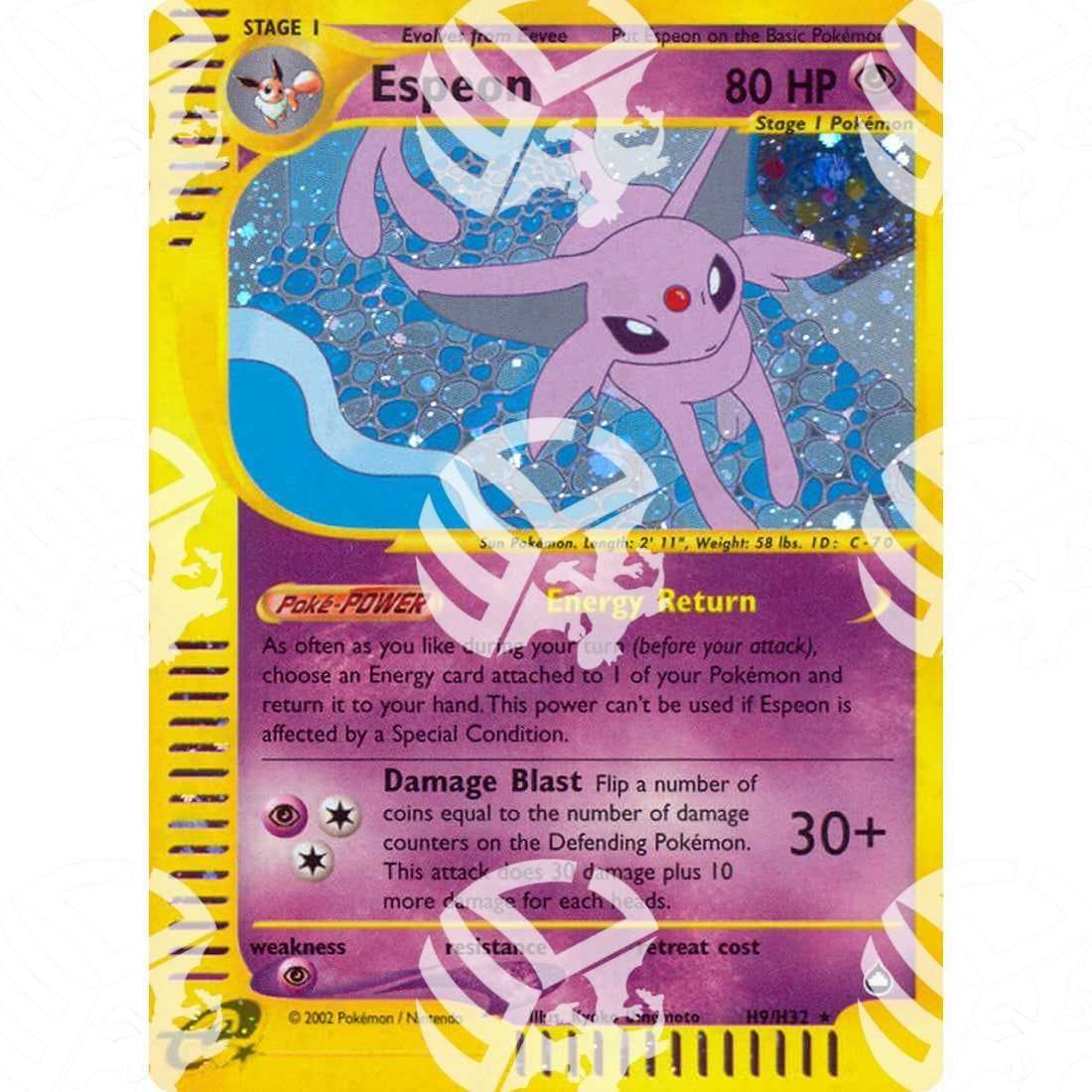 Aquapolis - Espeon - Holo Rare H9/H32 - Warcard - Aquapolis - Espeon - Holo Rare H9/H32 i prezzi più bassi sul mercato, solo da www.warcardshop.com! Carte singole, box, buste e mazzi.